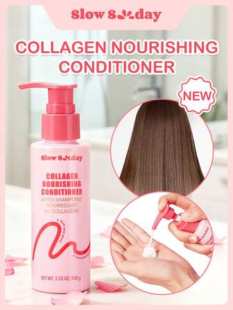 Balsamo nutriente al collagene Slow Sunday, fornisce idratazione intensa, rigenera e rafforza i capelli, adatto a tutti i tipi di capelli, perfetto per la cura dei capelli in autunno e inverno, ideale per vacanze, feste, viaggi, Ringraziamento, Natale, regali per le vacanze