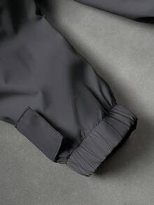 PAVTROS 男士休闲黑色夹克 男士科技风雨衣 Y2K风格夹克 男士防风夹克 科技风夹克，防风衣/户外防风衣，派克大衣，宽松款，冬季夹克，街头服饰 - 深灰色 - 查看 5