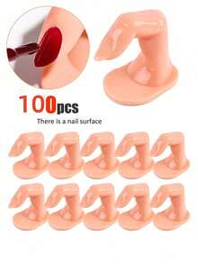 10个练习美甲手指，带假指甲，适用于亚克力凝胶美甲，可用于手部美甲训练、展示装饰，适合美甲初学者和沙龙美甲师，美甲用品，美甲工具，美甲艺术工具，返校季，美甲，按压式美甲工具 - 彩色 - 查看 23