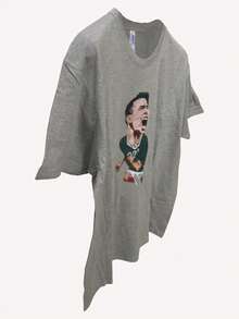 Playera algodón con estampado de Jugador Mexicano Hirv Lozano Niño y Adulto Para Toda la Familia Diferentes Colores - Gris - Ver 8