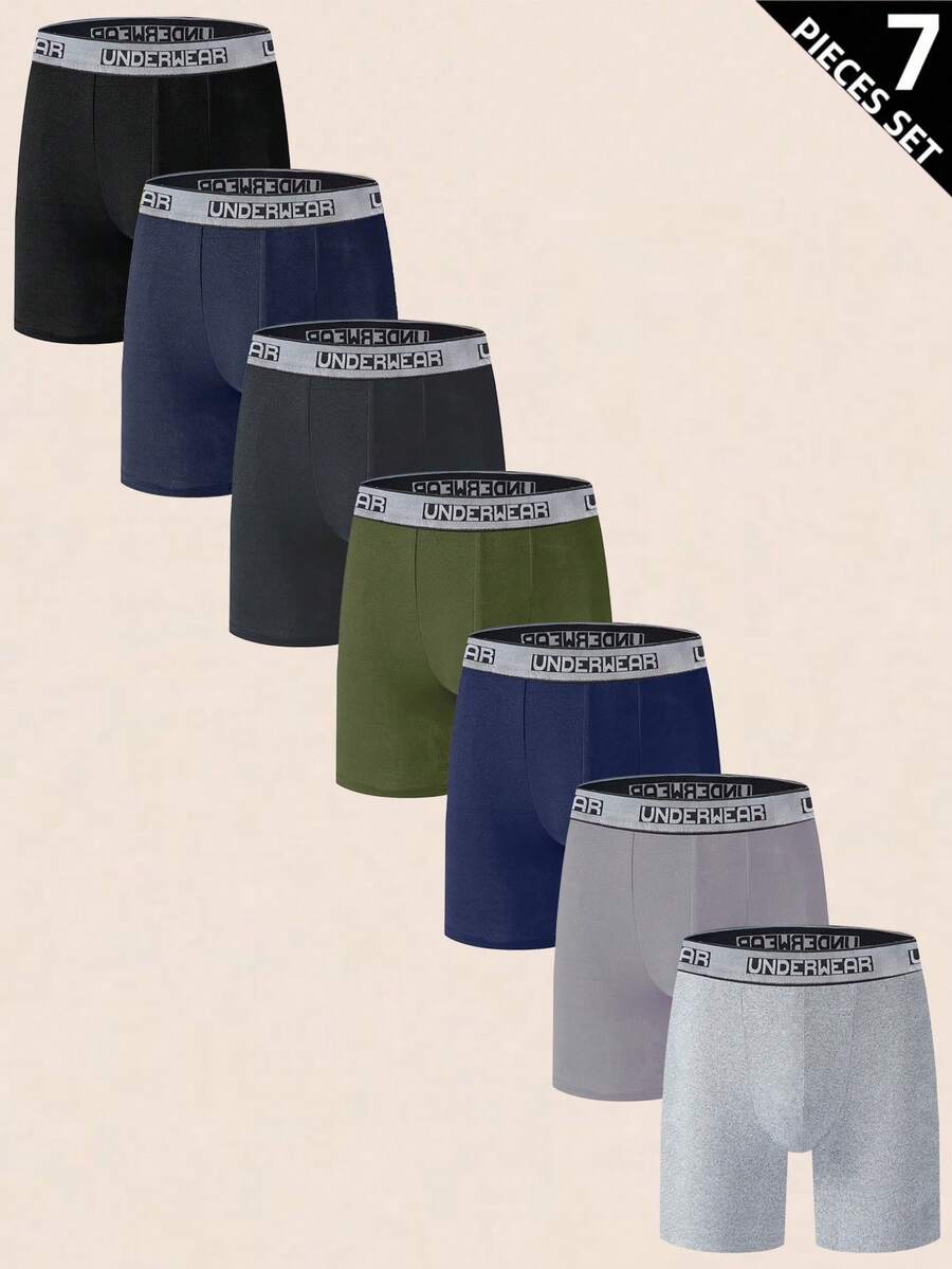 Rest Era 7pcs/Set Letter Waistband Men's Briefs