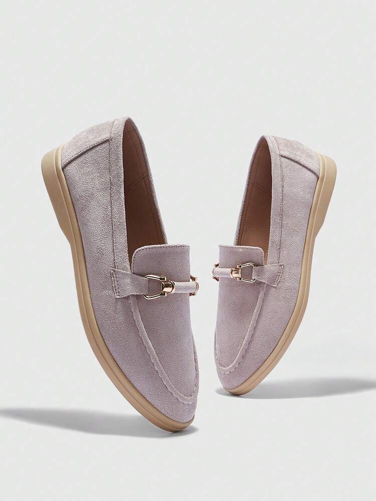 CUCCOO BIZCHIC Women's Casual Slip-On Flats, Solid Color For Christmas