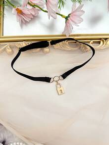 女士内衣配饰 - 可调节可拆卸颈圈 - 黑色 - 查看 4