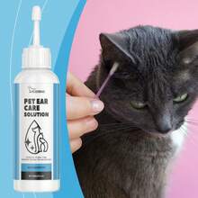 1瓶120毫升耳部清洁液，猫狗通用耳部清洁液，猫狗耳垢除臭耳部清洁滴剂 - 彩色 - 查看 13