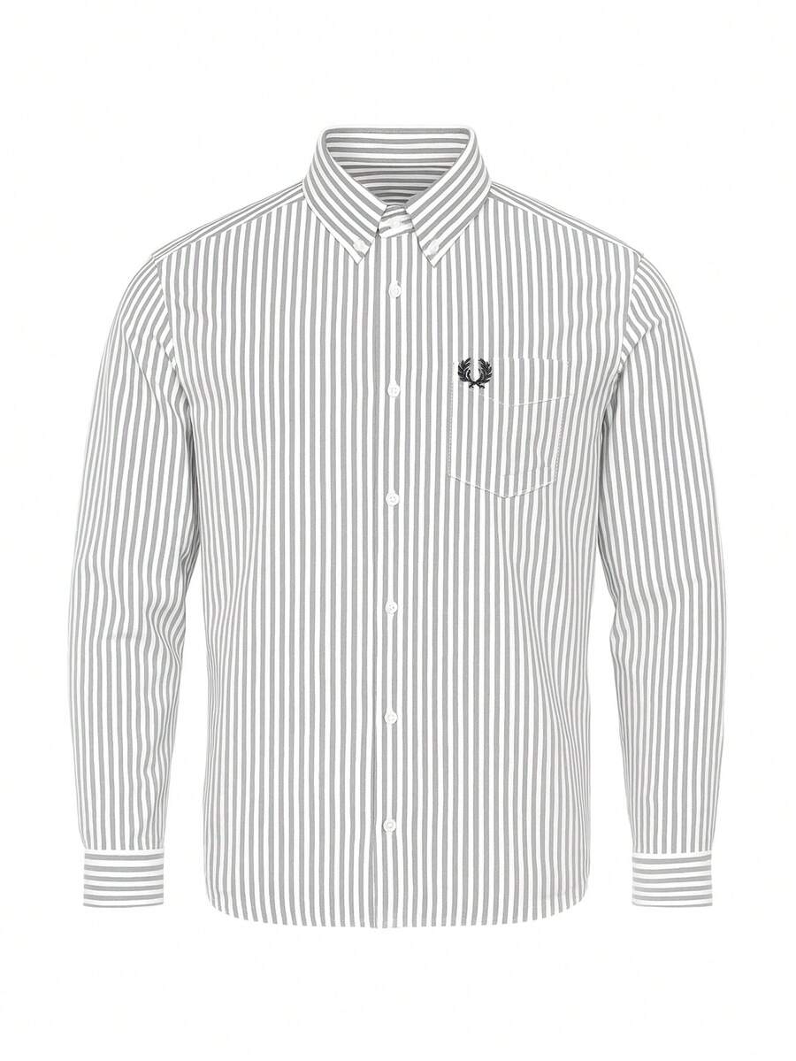 Fred Perry Men's Long Sleeve Shirt Blue - Multicolored - View 1