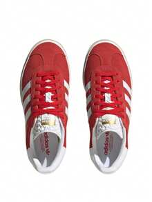 Adidas Gazelle Bold 女士运动鞋 红色 ID6990 - 紅色/雲白/金金屬色 - 查看 4