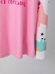 Young Girls Pajamas-2 Piece Pajama Set Spring To Summer - Multicolor - View 6