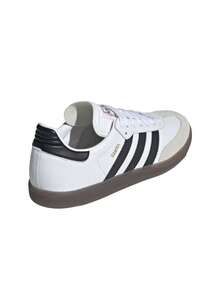 Adidas Samba Indoor Unisex Sneakers White Black Red IH6001 - White - View 3