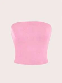 SHEIN Essnce 6pcs/Set Sexy Casual Solid Color Versatile Fitted Tank Tops, Suitable For Summer - Multicolor - View 12