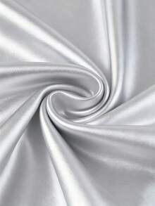 Manfinity Roughcore 男士V领纯色休闲百搭通勤长袖T恤 V领男士衬衫 缎面男士衬衫 银色衬衫 男士性感上衣 男士水钻长袖衬衫 - 銀色 - 查看 5