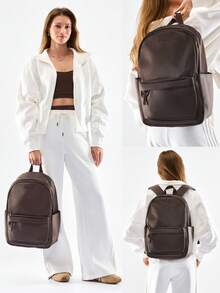 GLOWMODE Multi-Compartment Backpack Commuting Travel Exercise 21L - Coffee Brown - View 8