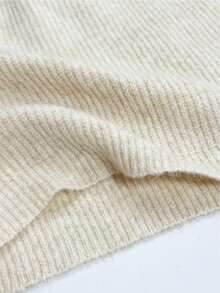 Franclia 女士优雅蝴蝶结毛衣波点半裙两件套，秋冬款 - 杏色 - 查看 7