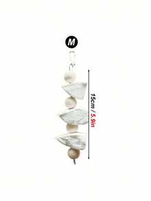 1PC Cuttlebone Wood Beads Parrot Chew Toy Hanging Foraging Activity Play Gym Cage Decor Bird Toys Accessories - Multicolor - View 12