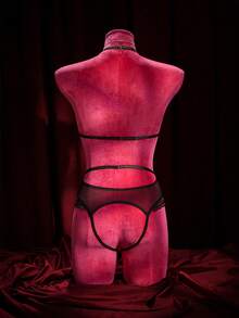 SpicyHot 一件蕾丝撞色网纱无钢圈性感连体衣（女士款） - 彩色 - 查看 2