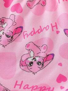 Tween Girls Bras And Bralettes-Training Bra 5 Packs Wireless Soft Bralette Set Cute Cartoon Prints Pink Blue White Adjustable Straps Stretchy Comfort Seamless Design Everyday Sleep Activewear Four Seasons Holiday 2026 Essential Gift Lightweight Layering - Multicolor - View 3