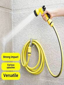 1. Multi Functional Adjustable Courtyard Water Gun Nozzle Connected To Faucet, Household Balcony Watering Water Pipe Hose Flushing Multi-Functional Car Wash Water Gun, High Pressure 7-Speed Adjustable Car Wash Water Gun, Car Wash Water Pipe, Automotive Supplies, Watering Vegetables And Fields, Household Car Wash Water Gun, Bathroom Toilet Companion Flushing Sweeping Garden Water Gun, Multi-Purpose Showerhead, Car Wash Water Gun, Household Use - Multicolor - View 7