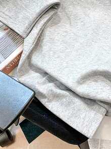 Manfinity Joysei 修身男士印花圆领短袖T恤 - 淺灰色 - 查看 3