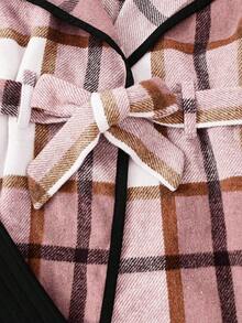 Emery Rose Kids Emery Rose Kids 3件套女童都市时尚格子外套、长袖T恤、裤子套装，适合休闲外出、派对、度假等场合，秋冬季 - 粉色 - 查看 14
