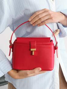 SHECARRY Women's Fashionable Small Handbag Box Bag With Exquisite Lock, Suitable For Daily Commuting, Dating And Shopping,Valentines Day