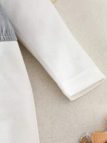 Spring/Autumn Gentleman Bow Tie Romper, 2 In 1 Baby Jumpsuit Long Sleeve Outfit, 1 Year Old Baby Crawler Suit - Multicolor - View 4