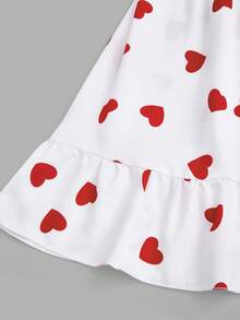 Sweetra Váy ngắn in hình trái tim tối giản hàng ngày cho nữ cỡ lớn - Nhiều màu - Xem 4