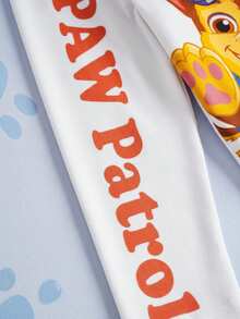 SHEIN | PAW Patrol Young Boy Cute Cartoon Dog Print Crew Neck Long Sleeve Knit T-Shirt