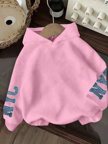 INAWLY 舒适百搭休闲宽松女式长袖卫衣 - 粉色 - 查看 2