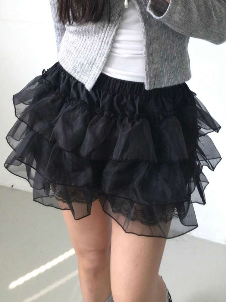 Tulle Skirt, Flattering Pleated Skorts, Puff Skirt For Women