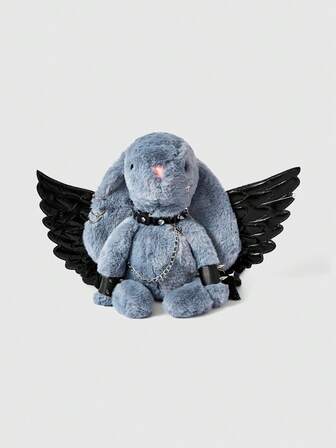 Grunge Punk Fashionable Y2K Plush Rabbit & Cross Backpack