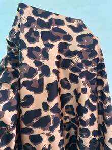 Plus Leopard Print Pajama Nightdress, Moo Moo - Multicolor - View 6