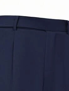 Manfinity Bizformal Quần tây nam màu trơn, xếp ly, có túi, thích hợp mặc đi làm, quần tây nam cạp cao, quần tây nam công sở, quần tây nam xếp ly, quần tây nam màu xanh navy, quần tây nam màu xanh đậm. Thích hợp cho phong cách cổ điển, mặc hàng ngày, đi chơi cuối tuần, hoạt động ngoài trời, du lịch, môi trường làm việc thoải mái hoặc các dịp bán trang trọng, quà tặng cho bạn trai/chồng, quà kỷ niệm/sinh nhật, quà Giáng sinh, năm mới, đám cưới. - Màu xanh hải quân - Xem 6