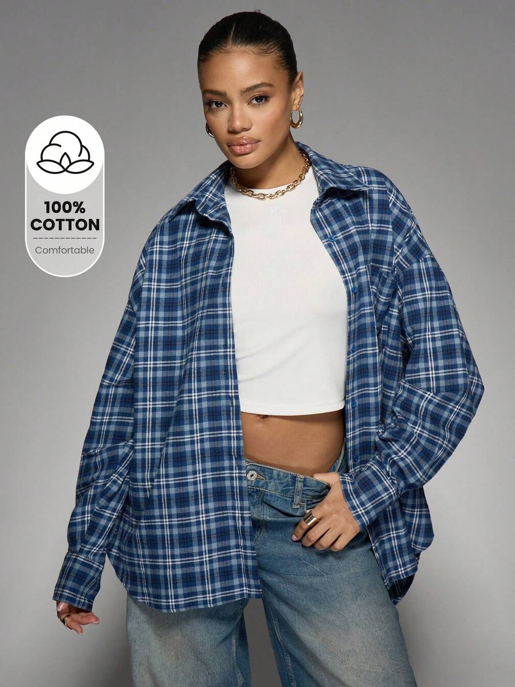 missguided mixed check fabric belted shirt dress MISSGUIDED Mixed Plaid Button Up Collared Shirt With Contrasting Sleeves  Fall Winter Casual Office Blouse Top