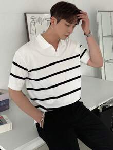 DAZY Men's Striped Knitwear For Summer - Multicolor - View 5