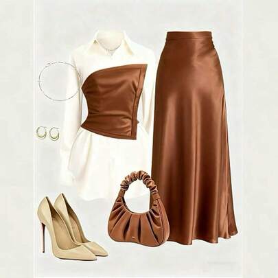 Women's Satin Two-P…