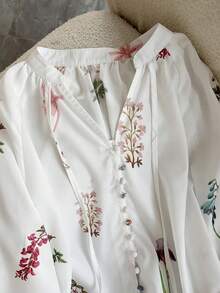 Airaco 2pcs Women Casual Long Sleeve Top And Shorts Set - White - View 4