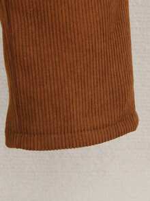 Genkimix Kids 两件套男童时尚套装，包括一件保暖内衬开衫外套和一条松紧腰长裤，适合正式场合、学校、假期和日常穿着。 - 棕色 - 查看 5