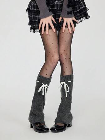 2 paia di calze parigine retrò in stile Y2K con pois, arte pop, kawaii, pizzo e patchwork, adatte per college, shopping, pendolarismo, appuntamenti, casa, festival musicali, ecc.