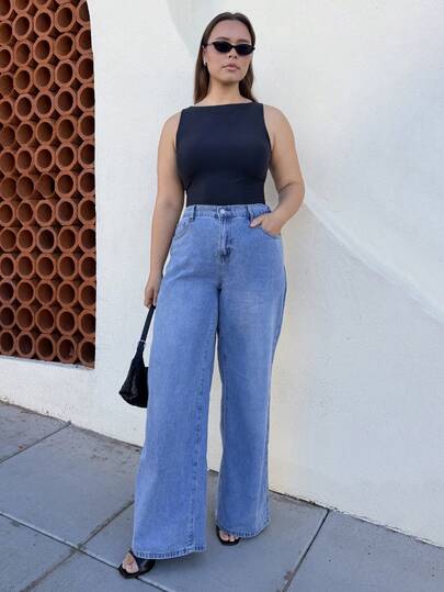 Nezia Cruz Quần Jeans Nữ Cỡ Lớn Quần Ống Rộng Rộng Thường Ngày Quần Jeans Lông Cừu Xanh Quần Jeans Lông Cừu Mùa Đông Quần Jeans Mùa Đông Quần Jeans Denim Giữ Nhiệt Teddy Quần Jeans Denim Giữ Nhiệt Teddy Lông Cừu Ấm Áp Quần Jeans Nữ Xếp Chồng Quần Jeans Rộng Cạp Thấp