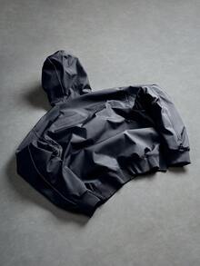 PAVTROS 男士夹克，休闲连帽夹克，纯色简约拉链，百搭时尚休闲款，开襟羊毛衫设计，这款夹克是送给朋友、丈夫、亲戚的绝佳礼物。 - 深灰色 - 查看 7