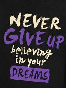 Manfinity LEGND Set di maglietta e pantaloncini casual da uomo con stampa slogan, estivo - Multicolore - Visualizzare 5