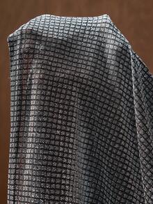 AKNOTIC Men's Fashion Casual Vest Gun Sequin Top Men Rhinestone Top Men Sparkly Top Men Men Crochet Top Twilight Knit Top Men - Black - View 7