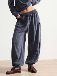 Bohemela Bộ 2 món áo len cổ tròn tay dài màu trơn phong cách BOHO dành cho tiệc Giáng sinh và năm mới thường ngày dành cho nữ - Xám - Xem 5