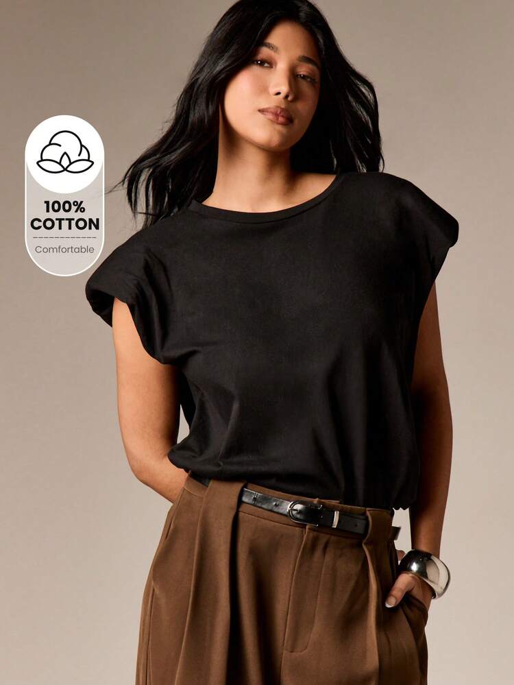 Tank Top With Extreme Shoulder Pads