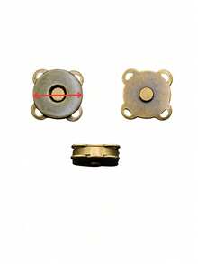 5/10/12/20 par magnetiska knappar för gör-det-själv, tecknade magnetiska osynliga tryckknappar för sömnad, magnetiska knappar med plommonblomma, syknappar, osynliga sydda metallknappar, plånboksspännen - Silver - Visa 13