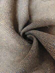 Airaco Conjunto de pantalón y parte superior de manga larga con solapa entallada de tweed de un solo abotonado para hombre - Marrón Mocha - Ver 6