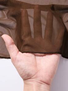 SOLERSUN Women's Elegant Ruffle Trim Plunging V-Neck Long Sleeve Solid Color Pleated Mesh Patchwork Fishtail Hem Maxi Dress, Sexy And Simple, Suitable For Cocktail Party, Date, Autumn/Winter Dress, Party/Wedding Bridesmaid Dress, Evening Gown, Halloween, Christmas Date Night Thanksgiving Women Outfit