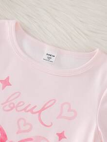 6pcs/Set Girls Minimalist Elegant Cute Floral Print Long Sleeve Pajama Set, Sleepwear Snug Fit Girl Pjs Sets Girls Cute Set Girl Sleep Wear Girls Bow Pajamas - Multicolor - View 6