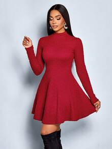 SOLERSUN 性感优雅简约春夏女装秋季女装冬季女装返校节礼服感恩节女装返校服教师服 - 紅色 - 查看 5