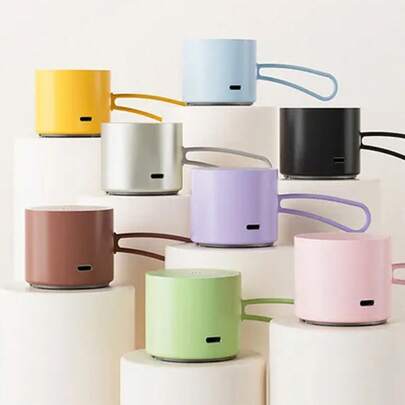 Teckwe 便携式无线音箱，带挂绳，方便携带；无线防水迷你音箱，立体声响亮，播放时间长，内置麦克风