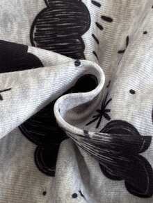 Baby Girls Pajamas-4 Piece Pajama Set Plush Crew Neck Long Sleeve Top And Long Pants Set Cloud Print Pink Gray Cozy Bedtime Pajamas Matching Outfit Four Season Holiday New Year 2026 Essential Soft Warm Cute Gift - Multicolor - View 3